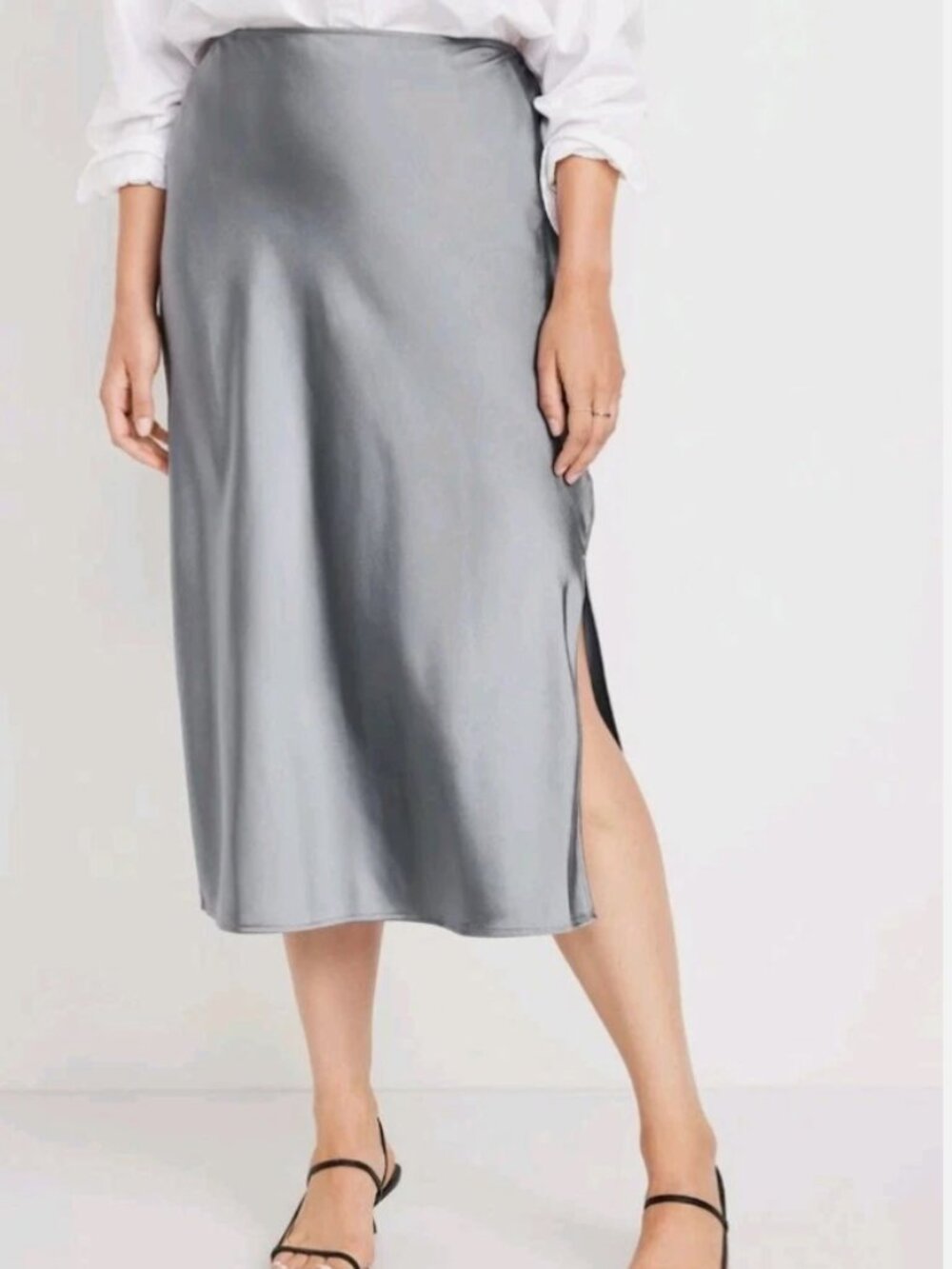 NEW Midi Satin Skirt, Old Navy, Color Tan, XS - Picture 6 of 7